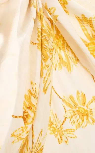 Rodarte Moiré Daisy Silk-Crepe Midi Dress | Thumbnail 5