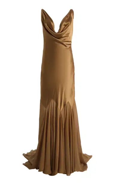 DEME Exclusive The Colleen Cowl-Neck Chiffon Gown | Thumbnail 1