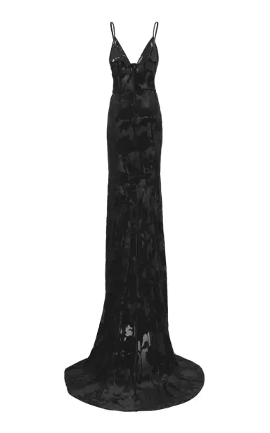 GRETA CONSTANTINE Chealsea Floral Velvet Maxi Dress | Thumbnail 3