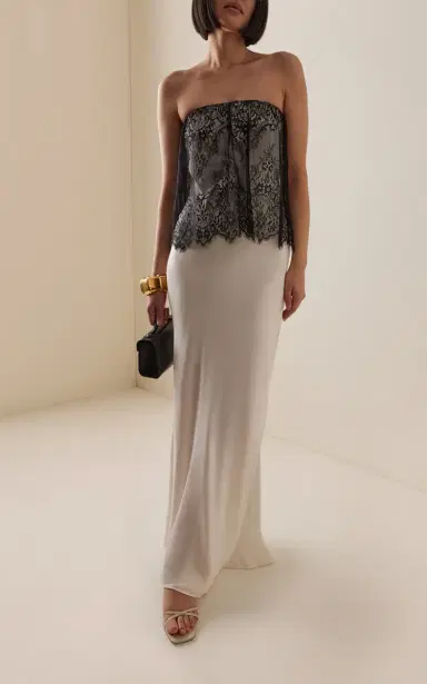 Third Form Exclusive Visions Strapless Lace Satin Maxi Dress | Thumbnail 2 Third Form Exclusive Visions Strapless Lace Satin Maxi Dress | Thumbnail 2
