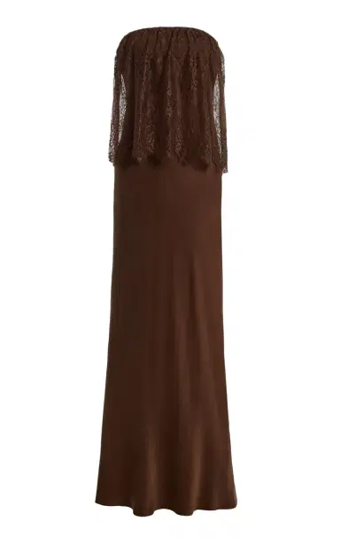 Third Form Visions Strapless Lace Satin Maxi Dress | Thumbnail 7