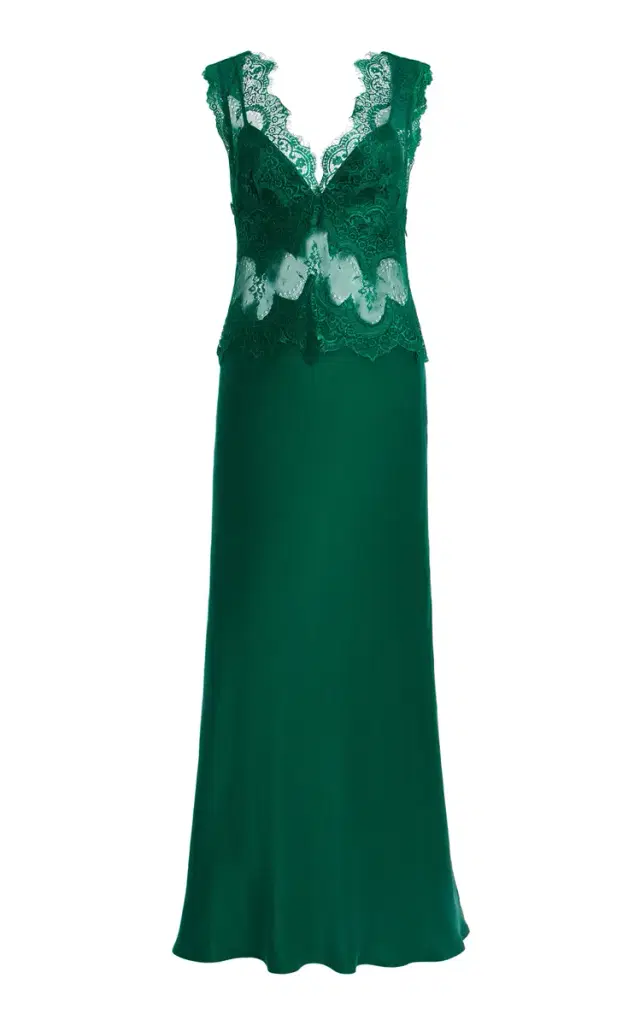 Third Form Exclusive Visions Lace-Inset Satin Midi Dress