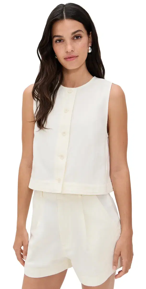 Apiece Apart Godet Tank Cream