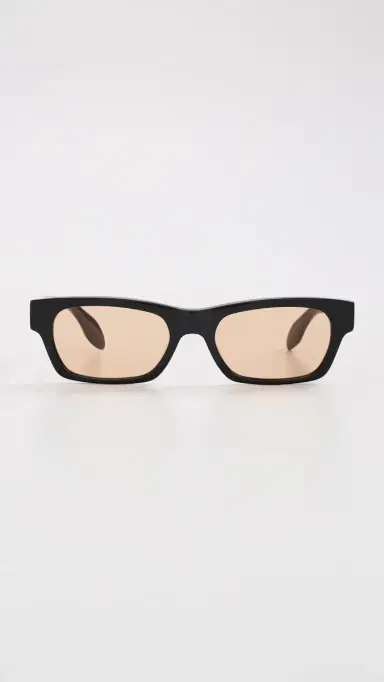 Elisa Johnson Alix Sunglasses Gloss Black Amber Lens | Thumbnail 2 Elisa Johnson Alix Sunglasses Gloss Black Amber Lens | Thumbnail 2