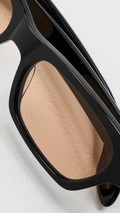 Elisa Johnson Alix Sunglasses Gloss Black Amber Lens | Thumbnail 5 Elisa Johnson Alix Sunglasses Gloss Black Amber Lens | Thumbnail 5