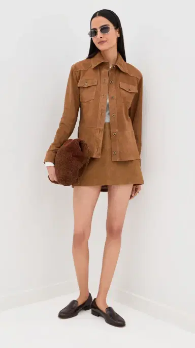 ARMA Melody Lamb Suede Skirt Whiskey | Thumbnail 5 ARMA Melody Lamb Suede Skirt Whiskey | Thumbnail 5