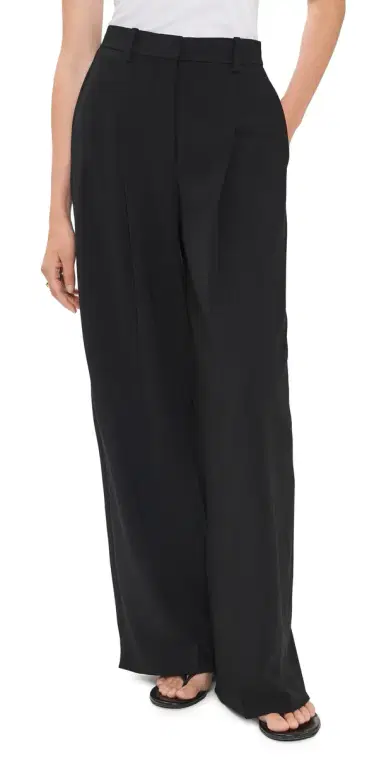 Theory Wide Pleat Trousers Black | Thumbnail 1 Theory Wide Pleat Trousers Black | Thumbnail 1