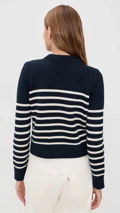 Sold Out NYC The Favorite Crew Sweater Navy & Cream | Thumbnail 3