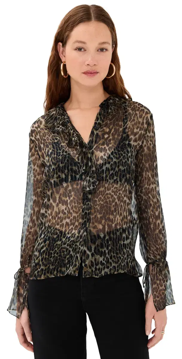Cecily Shirt Metallic eopard