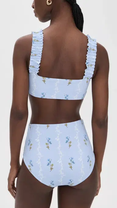 Hill House Home The Teagan Bikini Set Bluebell Waltz L | Thumbnail 3