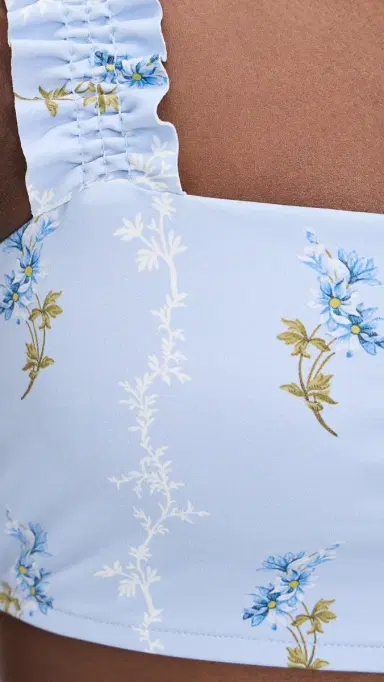 Hill House Home The Teagan Bikini Set Bluebell Waltz L | Thumbnail 6