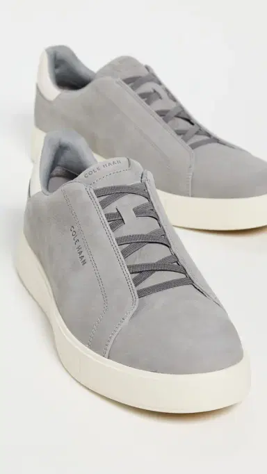 Cole Haan Grandpro Luxe Slip-On Sneakers Ch Sea Stone Nubuck/Angora | Thumbnail 4