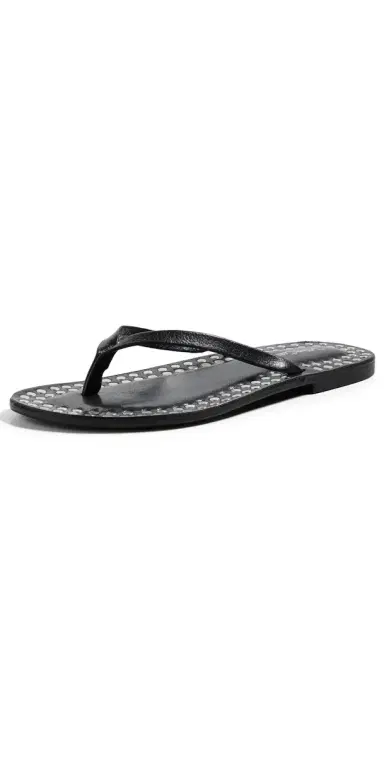 Jeffrey Campbell Katrina Flip Flops Black Silver 7 | Thumbnail 1