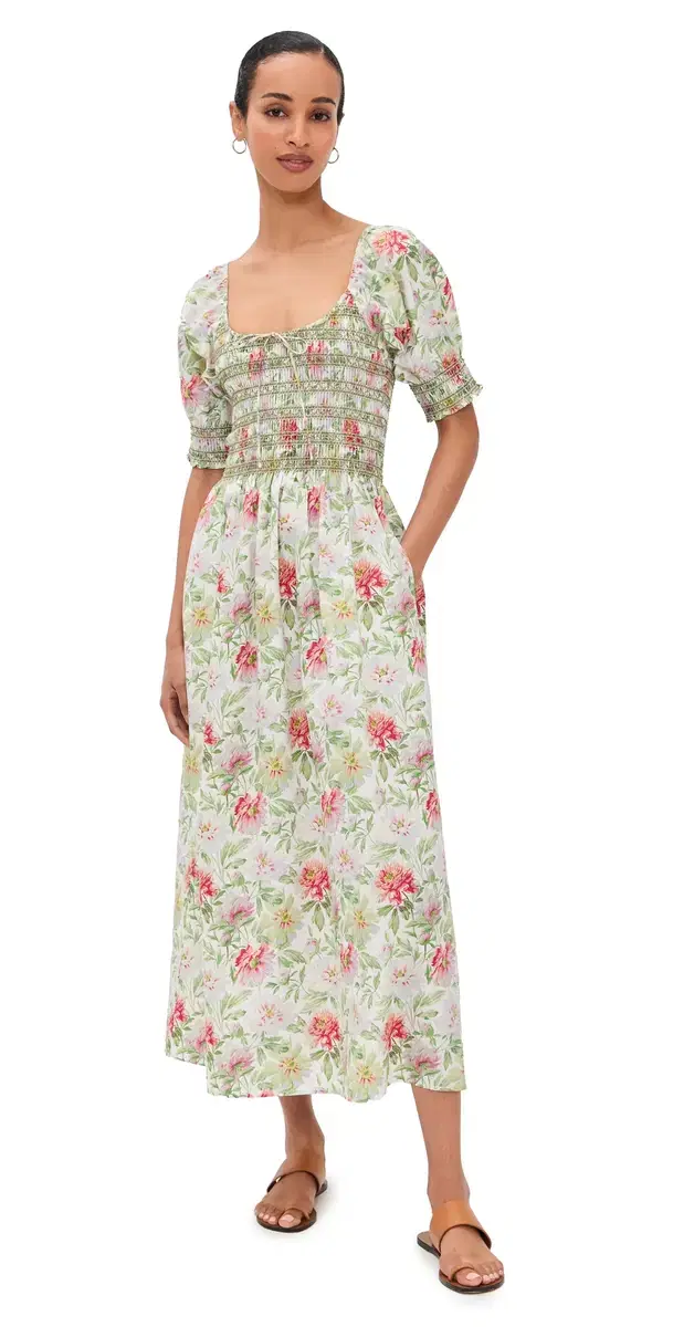 Hill House Home The adeline Nap Dress Peony Chintz