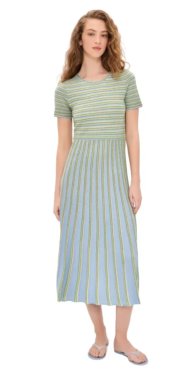 Tanya Taylor Emilia Knit Dress Powder Blue ulti