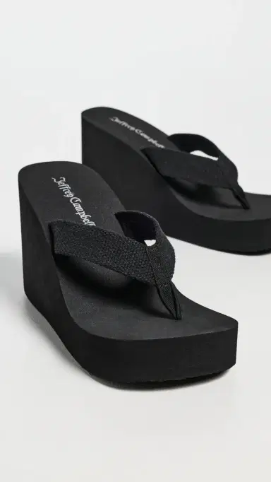 Jeffrey Campbell Astria 2 Wedge Sandals Black 8 | Thumbnail 5
