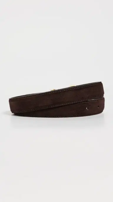 Madewell Metal Keeper Belt In Suede Coffee Bean | Thumbnail 4