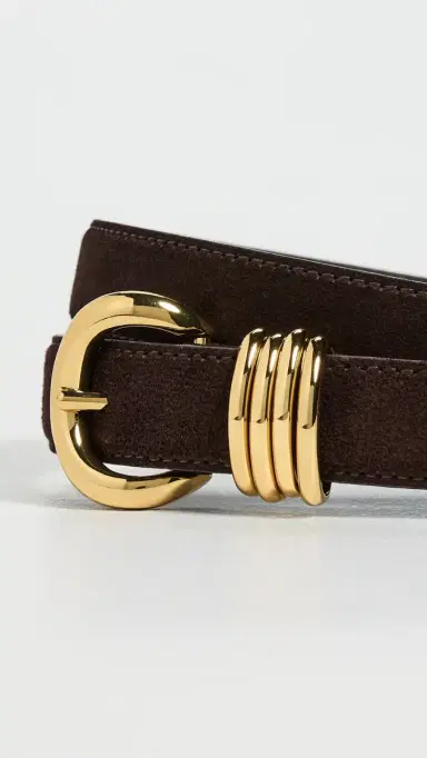 Madewell Metal Keeper Belt In Suede Coffee Bean | Thumbnail 5