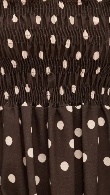 The Lulo Project The Drift Dress Polka Dots Brown M | Thumbnail 6