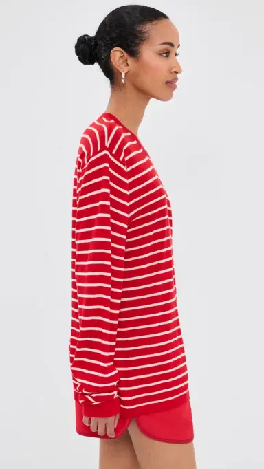 SPRWMN Long Sleeve Cashmere Tee Red tripes | Thumbnail 5 SPRWMN Long Sleeve Cashmere Tee Red tripes | Thumbnail 5