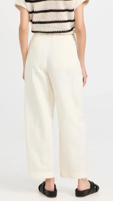 APIECE APART Bari Crop Trousers Cream 8 | Thumbnail 3 APIECE APART Bari Crop Trousers Cream 8 | Thumbnail 3