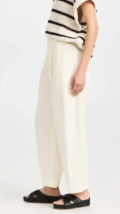 APIECE APART Bari Crop Trousers Cream 8 | Thumbnail 4 APIECE APART Bari Crop Trousers Cream 8 | Thumbnail 4
