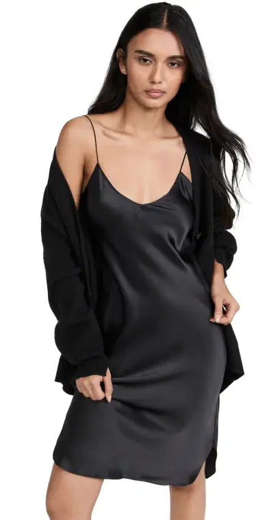 Nili Lotan Short Cami Dress Black | Thumbnail 1