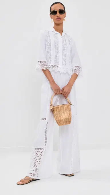 TEMPTATION POSITANO Natisso Linen Top White S | Thumbnail 5