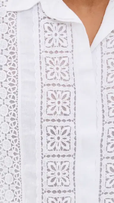 TEMPTATION POSITANO Natisso Linen Top White S | Thumbnail 6