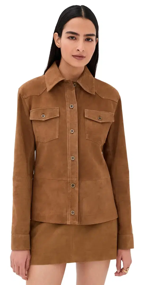 ARMA Faye Goat Suede Jacket Whiskey