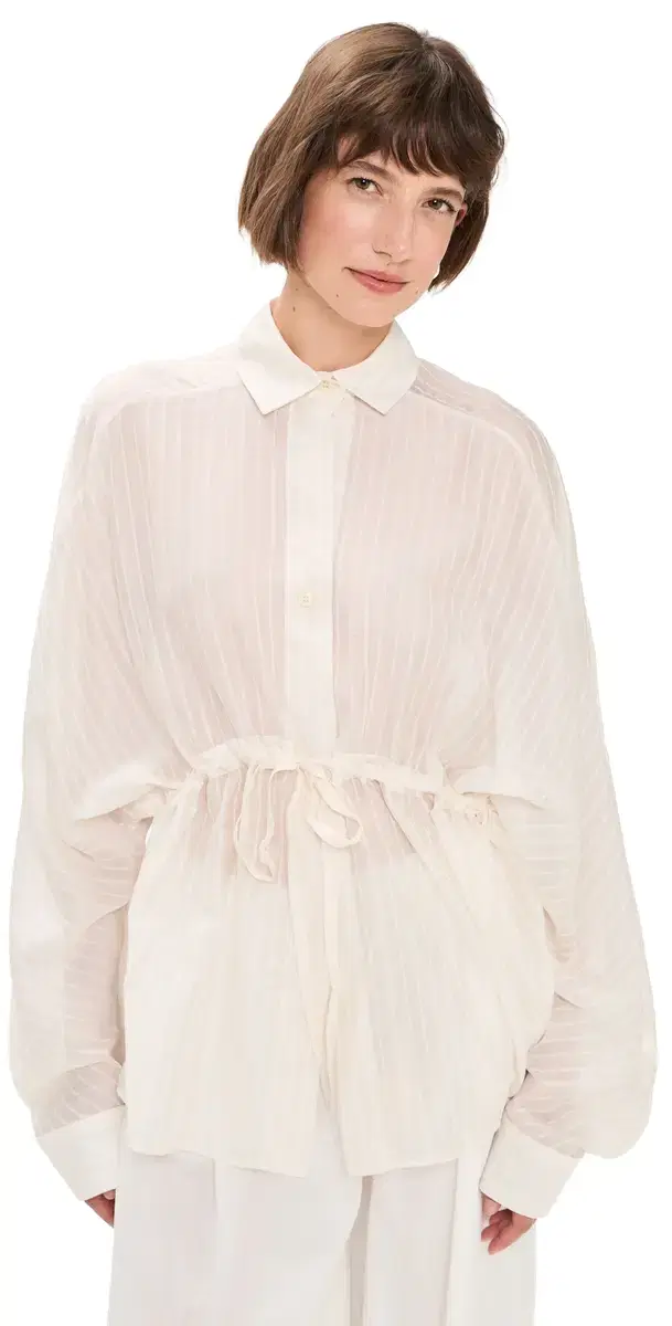 Dalida tripe Muslin hirt Cream