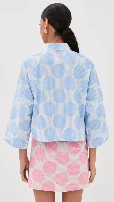 La Vie Style House Mod Flower Blue Everyday Shirt | Thumbnail 3 La Vie Style House Mod Flower Blue Everyday Shirt | Thumbnail 3