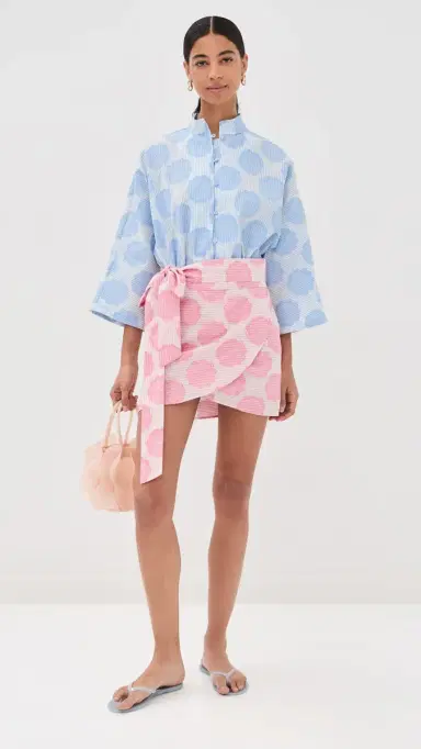 La Vie Style House Mod Flower Blue Everyday Shirt | Thumbnail 5 La Vie Style House Mod Flower Blue Everyday Shirt | Thumbnail 5