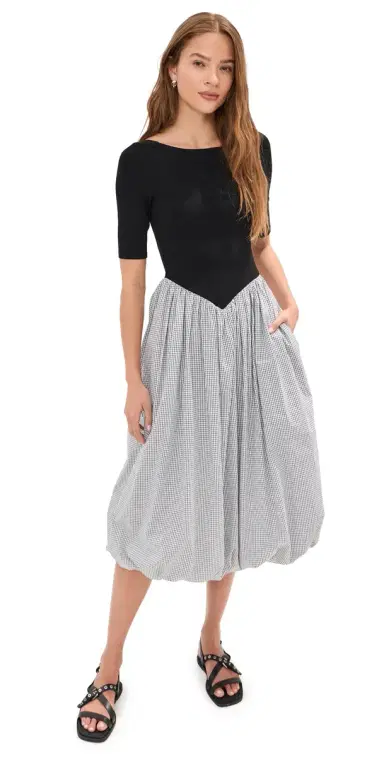 LE BOP Gracie Dress Black/Black/ Plaid | Thumbnail 1 LE BOP Gracie Dress Black/Black/ Plaid | Thumbnail 1