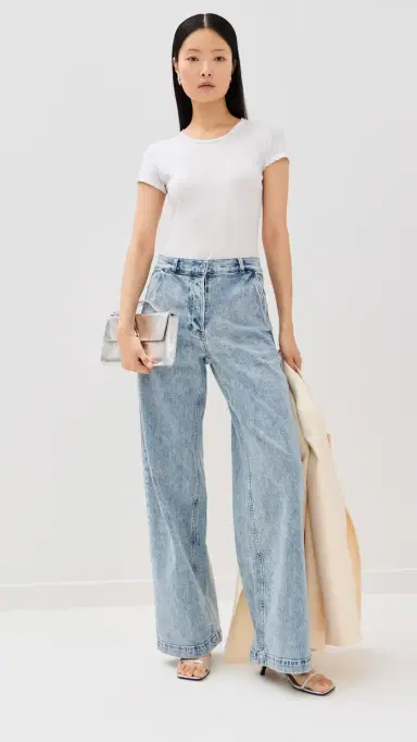 Another Tomorrow Carpenter Denim Pants Light Blue Wash | Thumbnail 5 Another Tomorrow Carpenter Denim Pants Light Blue Wash | Thumbnail 5