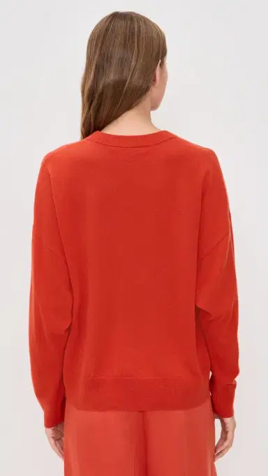 Jenni Kayne Cashmere Marina Crew Neck Pullover Tomato | Thumbnail 3 Jenni Kayne Cashmere Marina Crew Neck Pullover Tomato | Thumbnail 3