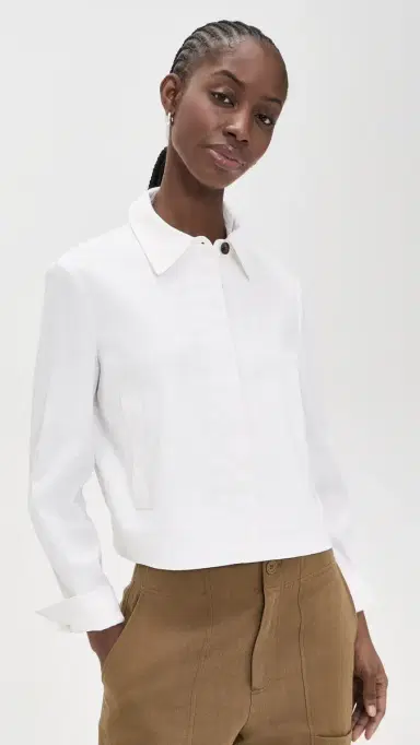 Theory Cropped Jacket White | Thumbnail 2 Theory Cropped Jacket White | Thumbnail 2