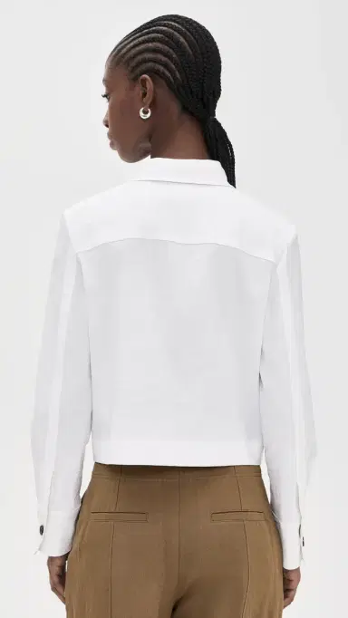 Theory Cropped Jacket White | Thumbnail 3 Theory Cropped Jacket White | Thumbnail 3