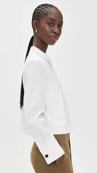 Theory Cropped Jacket White | Thumbnail 4 Theory Cropped Jacket White | Thumbnail 4