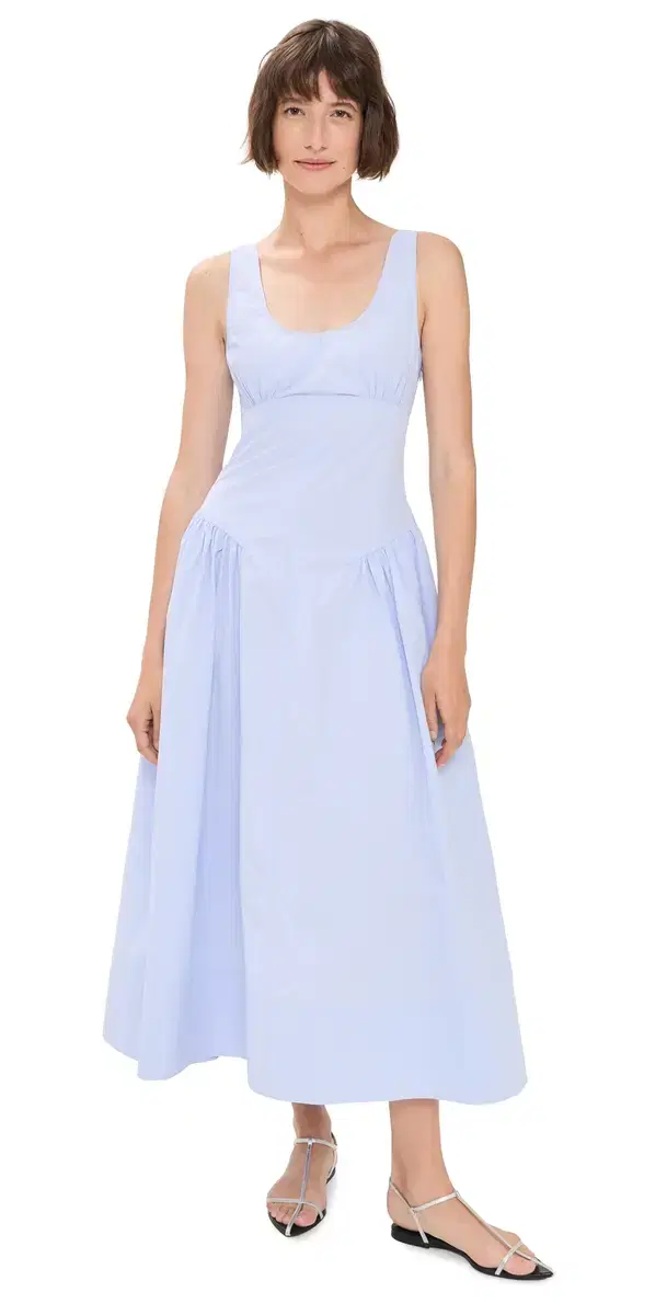 Proenza Schouler White Label Kendall Dress in Tech Cotton Sky