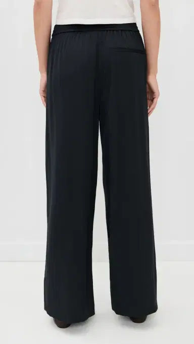 LE BOP Arden Satin Wide Leg Pants Black | Thumbnail 3