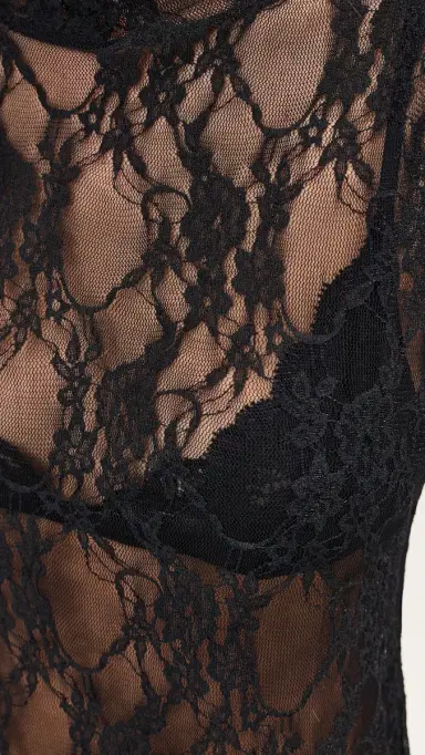 LE BOP Ella Lace Tank Top Black | Thumbnail 6
