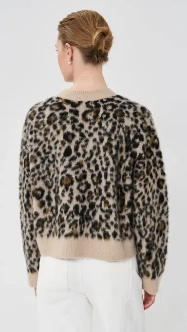 Nili Lotan Zamira Sweater Jute Leopard | Thumbnail 3