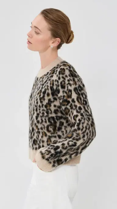 Nili Lotan Zamira Sweater Jute Leopard | Thumbnail 4