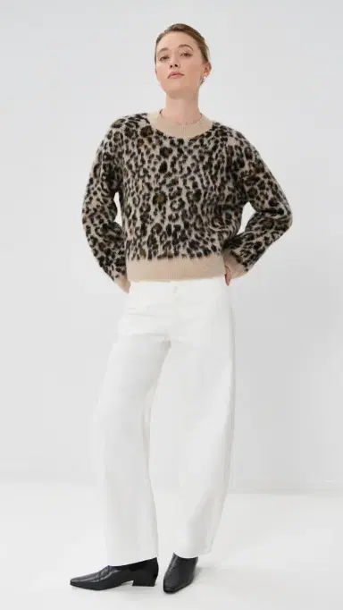Nili Lotan Zamira Sweater Jute Leopard | Thumbnail 5