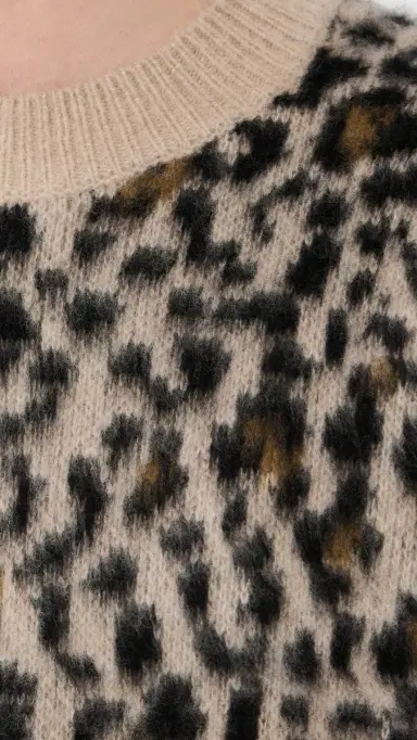 Nili Lotan Zamira Sweater Jute Leopard | Thumbnail 6