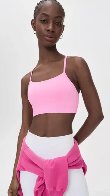 Sweaty Betty Spirit Restored Seamless Yoga Bra Guava Pink | Thumbnail 2 Sweaty Betty Spirit Restored Seamless Yoga Bra Guava Pink | Thumbnail 2