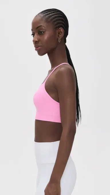 Sweaty Betty Spirit Restored Seamless Yoga Bra Guava Pink | Thumbnail 4 Sweaty Betty Spirit Restored Seamless Yoga Bra Guava Pink | Thumbnail 4