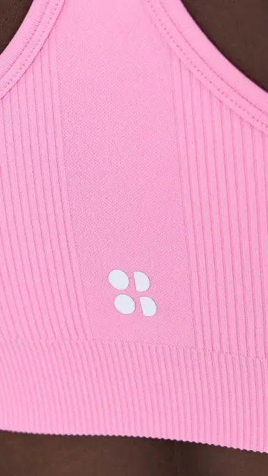 Sweaty Betty Spirit Restored Seamless Yoga Bra Guava Pink | Thumbnail 6 Sweaty Betty Spirit Restored Seamless Yoga Bra Guava Pink | Thumbnail 6