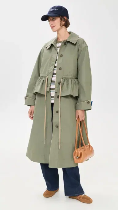 Damson Madder Myrtle Trench Coat Sage | Thumbnail 2 Damson Madder Myrtle Trench Coat Sage | Thumbnail 2